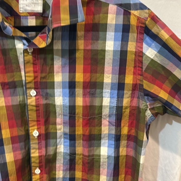 Billy Reid Men’s Plaid Button Down, Size Extra Large, Fit 1 - Picture 3 of 5